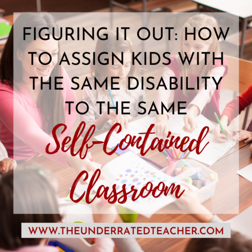 Figuring it Out: How to Assign Kids With the Same Disability to the Same Self-Contained Classroom
